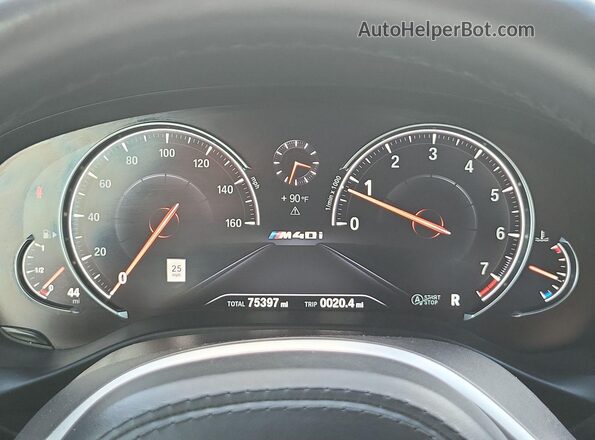 5UXTS3C56K0Z09071 2019 BMW X3 Черный Вид щитка приборов