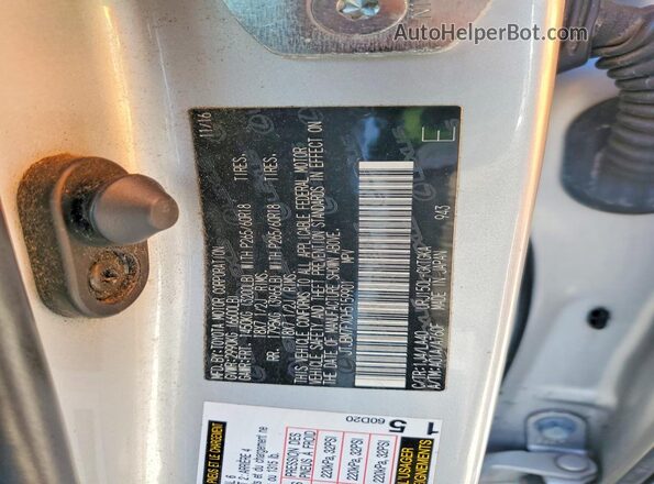 JTJBM7FX0H5159901 2017 LEXUS GX Серебряный Вид наклейки с VIN-кодом