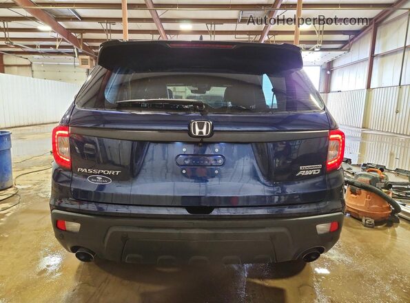 5FNYF8H95KB001295 2019 HONDA PASSPORT Синий Вид салона спереди