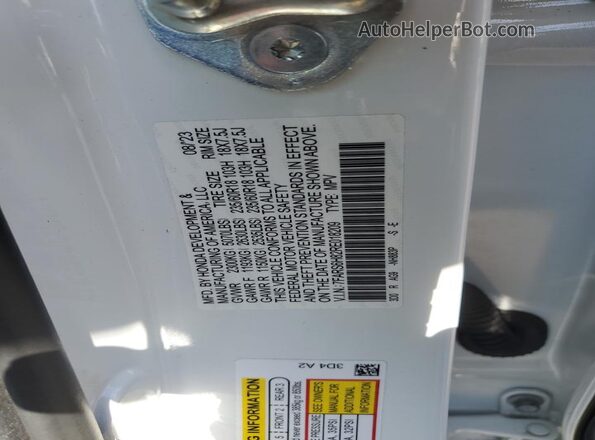 7FARS6H82RE018209 2024 HONDA CR-V White VIN კოდის სტიკერის ხედი