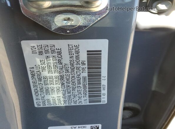 7FARS6H99RE056660 2024 HONDA CR-V Серый Вид наклейки с VIN-кодом