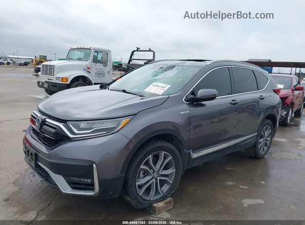 7FART6H9XLE022022 2020 HONDA CR-V HYBRID Gray Передня ліва чверть