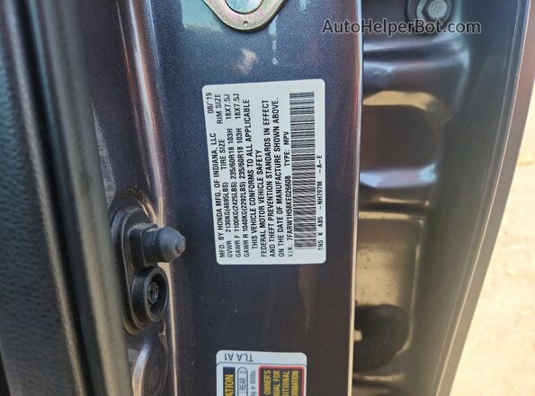 7FARW1H58KE026608 2019 HONDA CR-V Угольный Панорамный вид салона 360°