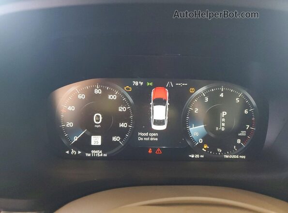 7JR102FZ0MG123026 2021 VOLVO S60 Серый Вид щитка приборов