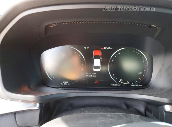7JRA22TM3KG014740 2019 VOLVO S60 White Instrument cluster view