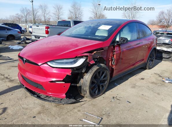 7SAXCAE53NF343560 2022 TESLA MODEL X Red Przód lewy
