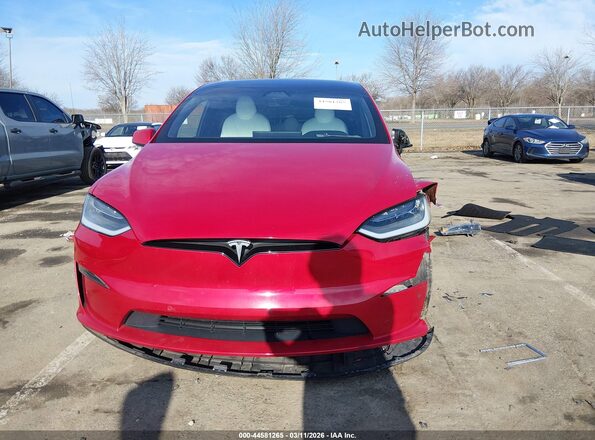 7SAXCAE53NF343560 2022 TESLA MODEL X Red Widok zestawu wskaźników