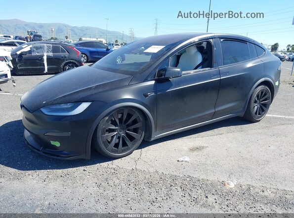 7SAXCAE55NF350168 2022 TESLA MODEL X Black Vista tres cuartos delantera izquierda