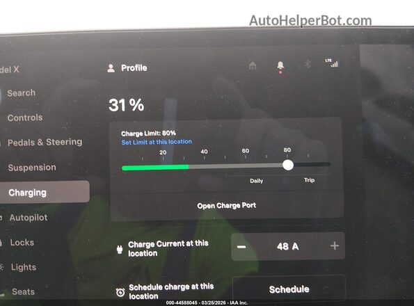 7SAXCBE50NF360550 2022 TESLA MODEL X Бордовый 