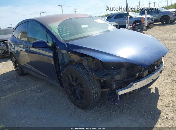 7SAXCBE52PF397733 2023 TESLA MODEL X Синий Передняя правая четверть