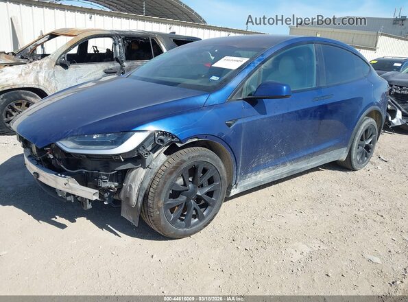 7SAXCBE52PF397733 2023 TESLA MODEL X Синий Передняя левая четверть