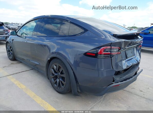 7SAXCBE56NF334745 2022 TESLA MODEL X Gray Trasero izquierdo