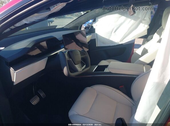 7SAXCBE64RF440576 2024 TESLA MODEL X Бордовый Вид салона спереди