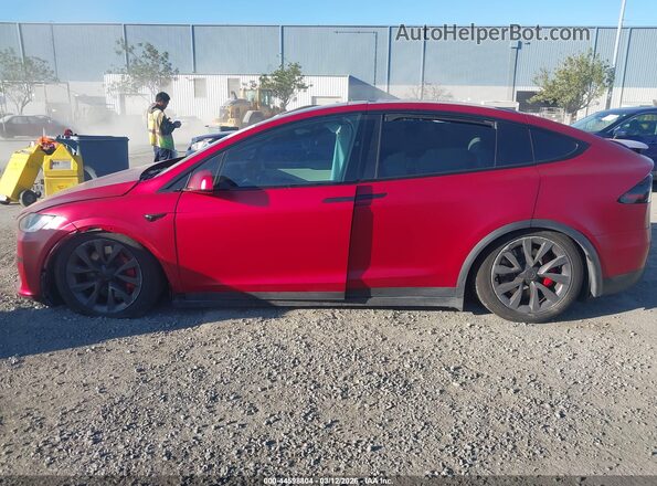 7SAXCBE64RF440576 2024 TESLA MODEL X Бордовый Вид задней части салона