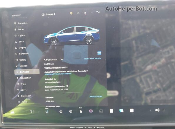 7SAXCDE53RF443231 2024 TESLA MODEL X Синий 