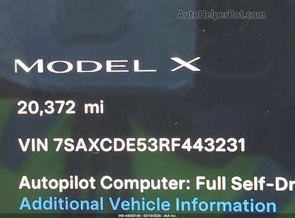 7SAXCDE53RF443231 2024 TESLA MODEL X Синий 