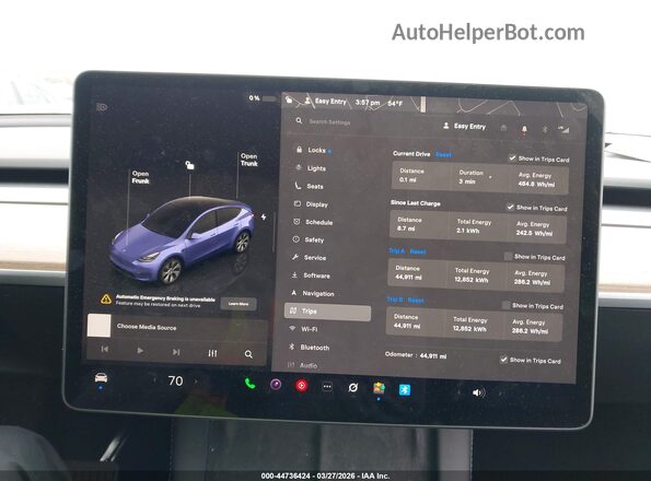7SAYGAEE3NF544920 2022 TESLA MODEL Y White Вид задніх сидінь