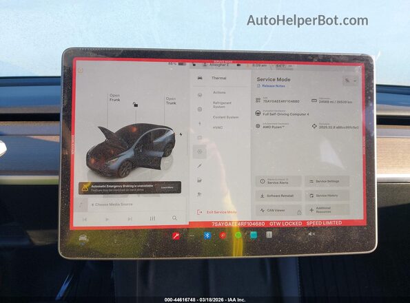 7SAYGAEE4RF104680 2024 TESLA MODEL Y Черный 