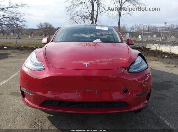7SAYGAEE8NF420027 2022 TESLA MODEL Y Red Widok zestawu wskaźników