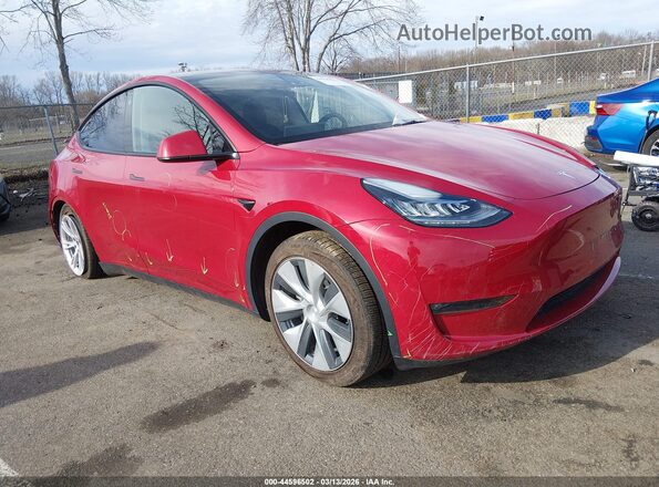7SAYGAEE8NF420027 2022 TESLA MODEL Y Red Przód prawy