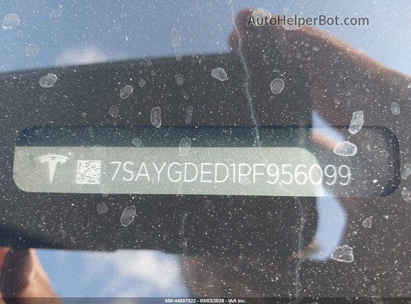 7SAYGDED1PF956099 2023 TESLA MODEL Y Gray Vista del compartimento del motor