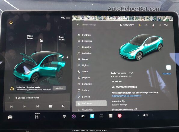 7SAYGDED2RF181069 2024 TESLA MODEL Y Dark Blue Vista de los asientos traseros