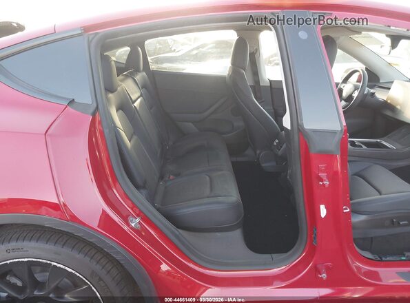 7SAYGDEE0NF385212 2022 TESLA MODEL Y Red VIN კოდის სტიკერის ხედი