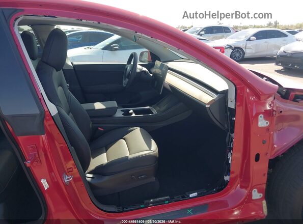7SAYGDEE0NF385212 2022 TESLA MODEL Y Red წინა სალონის ხედი