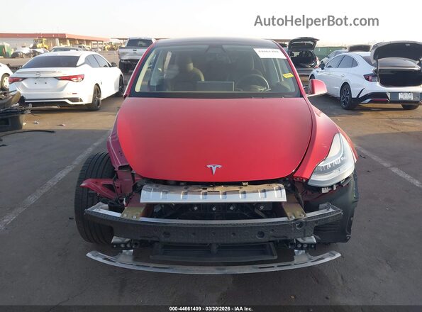 7SAYGDEE0NF385212 2022 TESLA MODEL Y Red ხელსაწყოთა პანელის ხედი