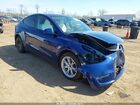 2024 Tesla Model Y Long Range Dual Motor All-wheel Drive Blue vin: 7SAYGDEE0RA286179