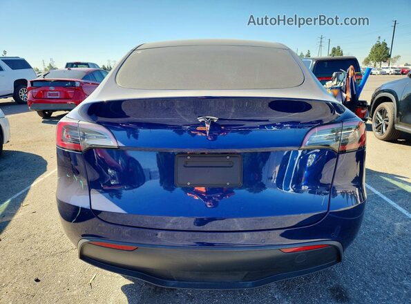 7SAYGDEE3NF345884 2022 TESLA MODEL Blue Vista trasera