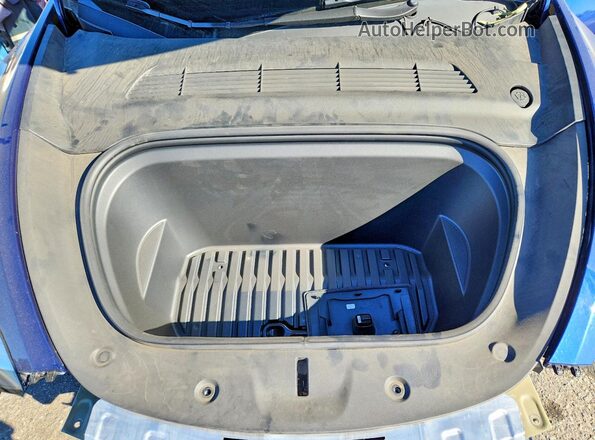 7SAYGDEE3NF345884 2022 TESLA MODEL Blue Vista del compartimento del motor