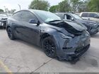 2024 Tesla Model Y Long Range Dual Motor All-wheel Drive Gray vin: 7SAYGDEE3RA229264