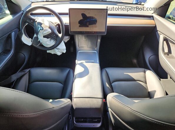 7SAYGDEE4NA007570 2022 TESLA MODEL Синий Вид панели приборов