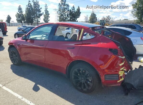 7SAYGDEE5NF369488 2022 TESLA MODEL Red Rear left