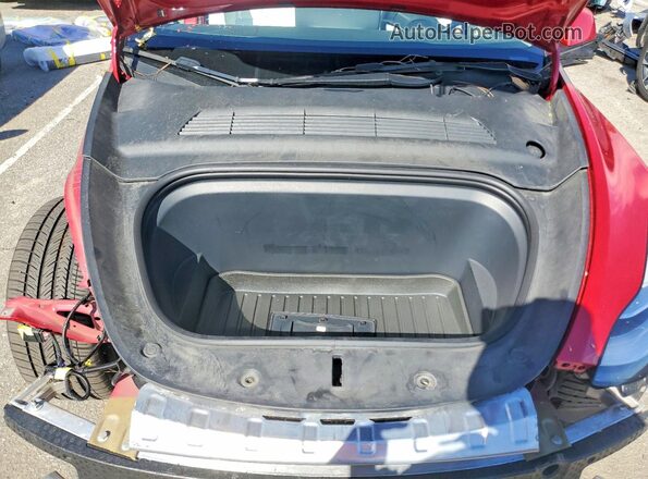 7SAYGDEE5NF369488 2022 TESLA MODEL Red Rear interior view