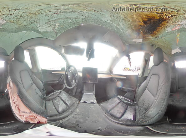7SAYGDEE7SA360073 2025 TESLA MODEL Gray Widok wnętrza 360 stopni