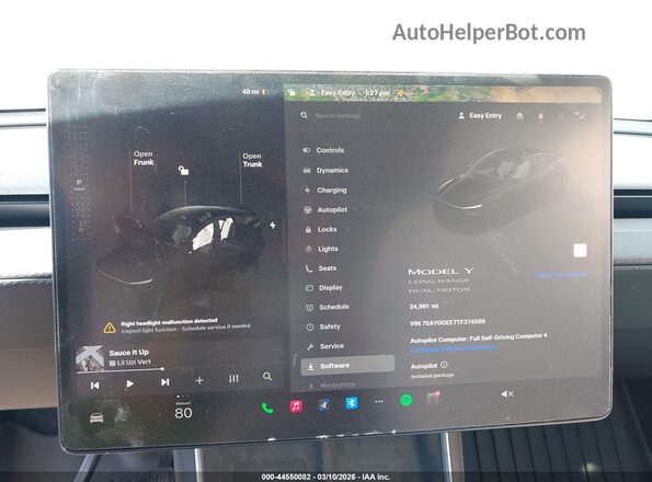 7SAYGDEE7TF374589 2026 TESLA MODEL Y Black Vista de los asientos traseros