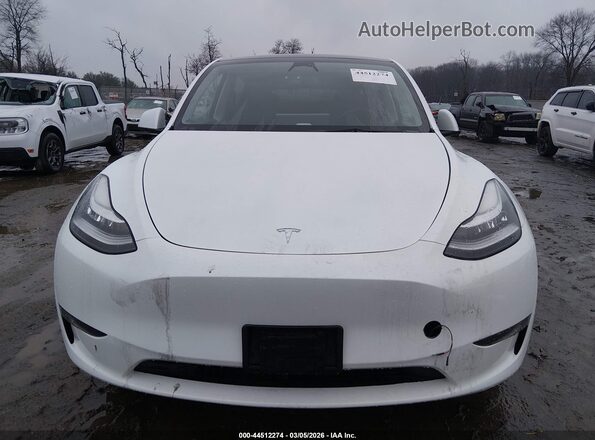 7SAYGDEE8PA061232 2023 TESLA MODEL Y White Widok zestawu wskaźników