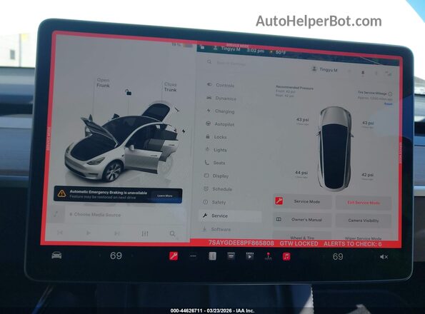 7SAYGDEE8PF865808 2023 TESLA MODEL Y White 