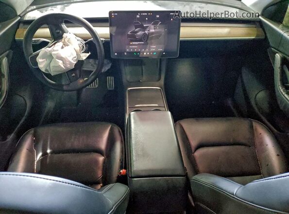 7SAYGDEF1NF469578 2022 TESLA MODEL Black Dashboard view
