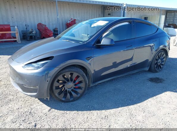 7SAYGDEF1NF535143 2022 TESLA MODEL Y Black წინა მარცხენა ხედი სამი მეოთხედიდან