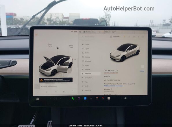 7SAYGDEF4PF621341 2023 TESLA MODEL Y White 