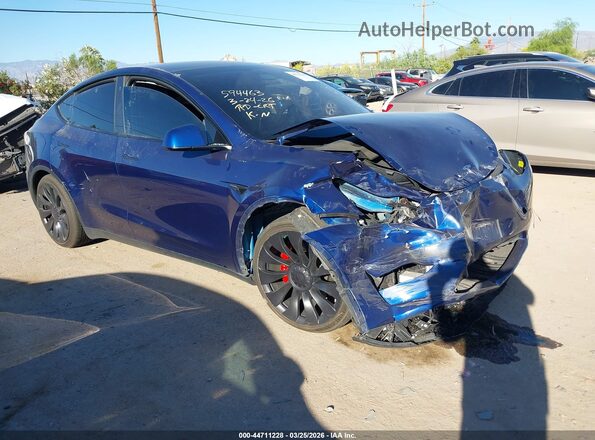 7SAYGDEF8PF603912 2023 TESLA MODEL Y Синий Передняя правая четверть