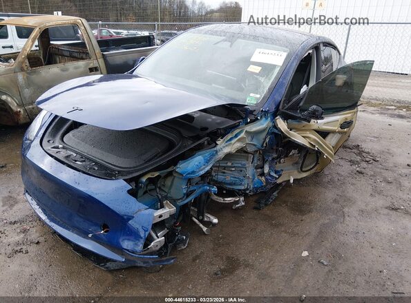 7SAYGDEF9RF169843 2024 TESLA MODEL Y Blue Передня ліва чверть