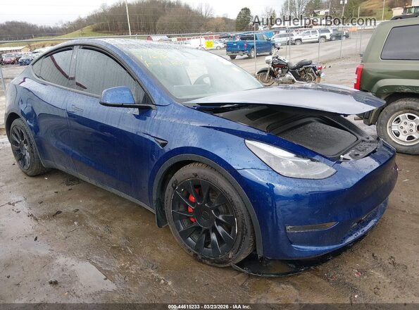7SAYGDEF9RF169843 2024 TESLA MODEL Y Blue Передня права чверть