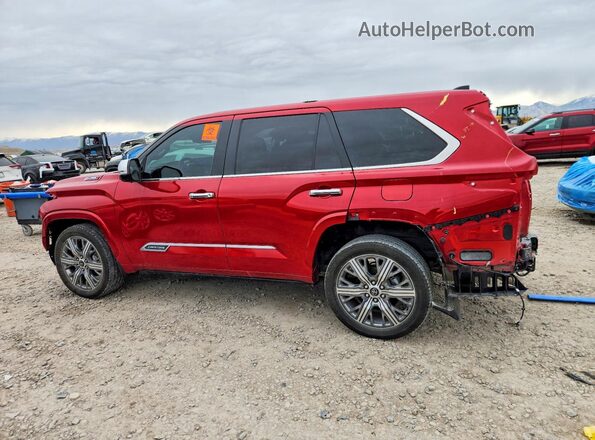 7SVAAABA2RX026347 2024 TOYOTA SEQUOIA Красный Задняя левая четверть