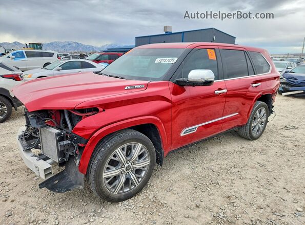 7SVAAABA2RX026347 2024 TOYOTA SEQUOIA Красный Передняя левая четверть