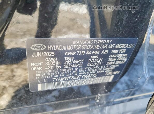 7YAMWFS59TY006275 2026 HYUNDAI IONIQ Черный Панорамный вид салона 360°
