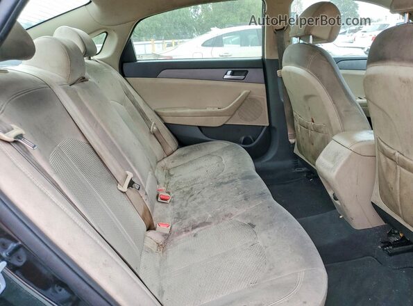 5NPE24AF2GH398481 2016 HYUNDAI SONATA Black Widok tylnych siedzeń